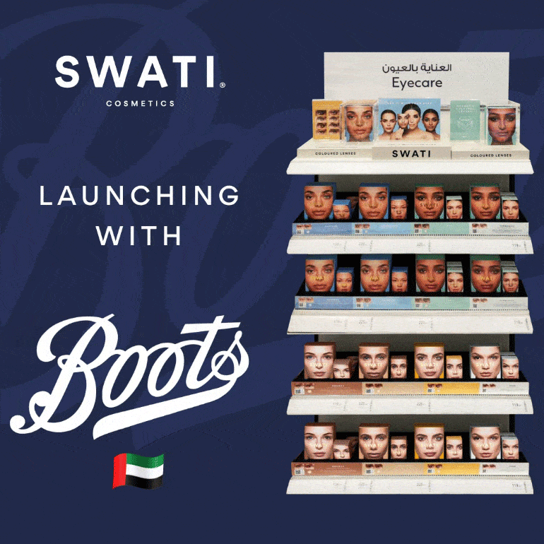 Swati Cosmetics launch GIF in Boots UAE