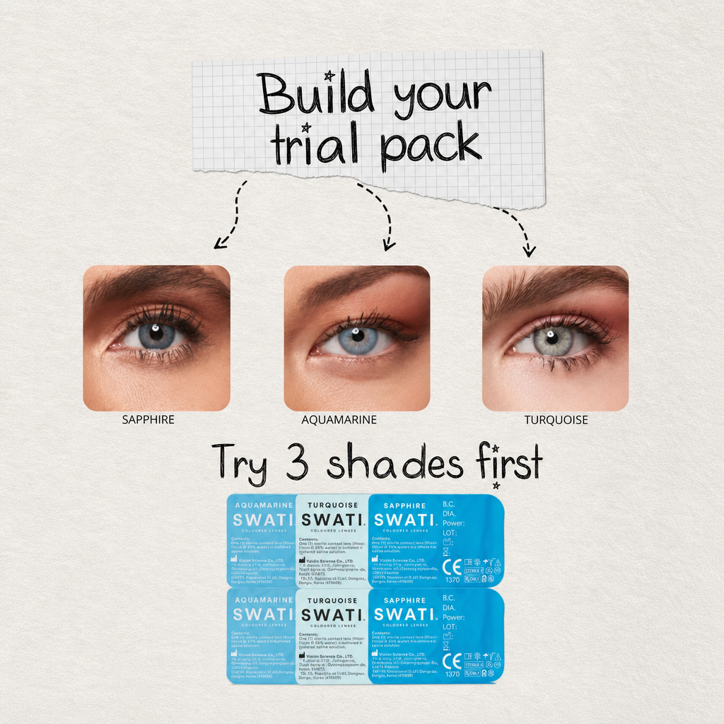 Coffret d'essai de lentilles de couleur