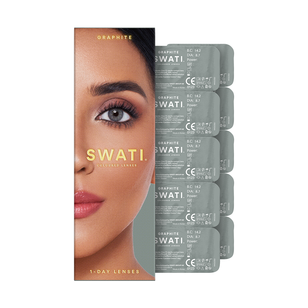 Dark grey lenses (GRAPHITE) - Natural looking - 1 day