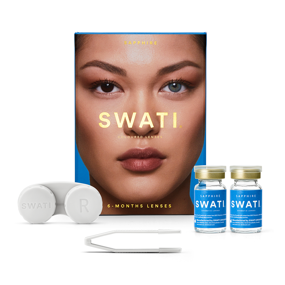 Dark blue contact lenses (SAPPHIRE) - Natural looking - 6 months