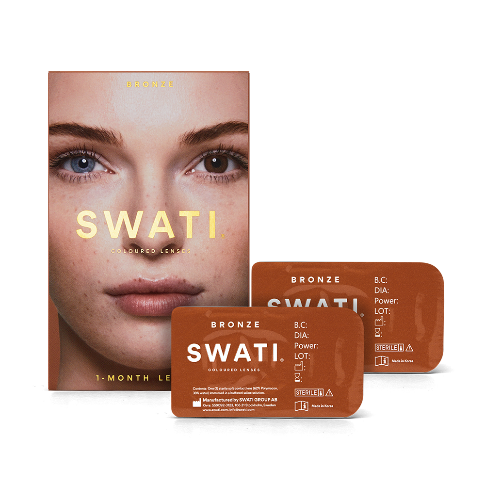 Dark brown lenses (BRONZE) - Natural looking - 1 month