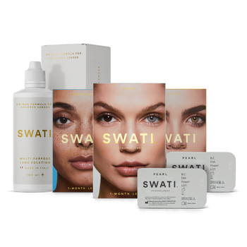 SWATI Cosmetic Glam Bundle - 3 shades - 1 Month - 1 Lens Solution